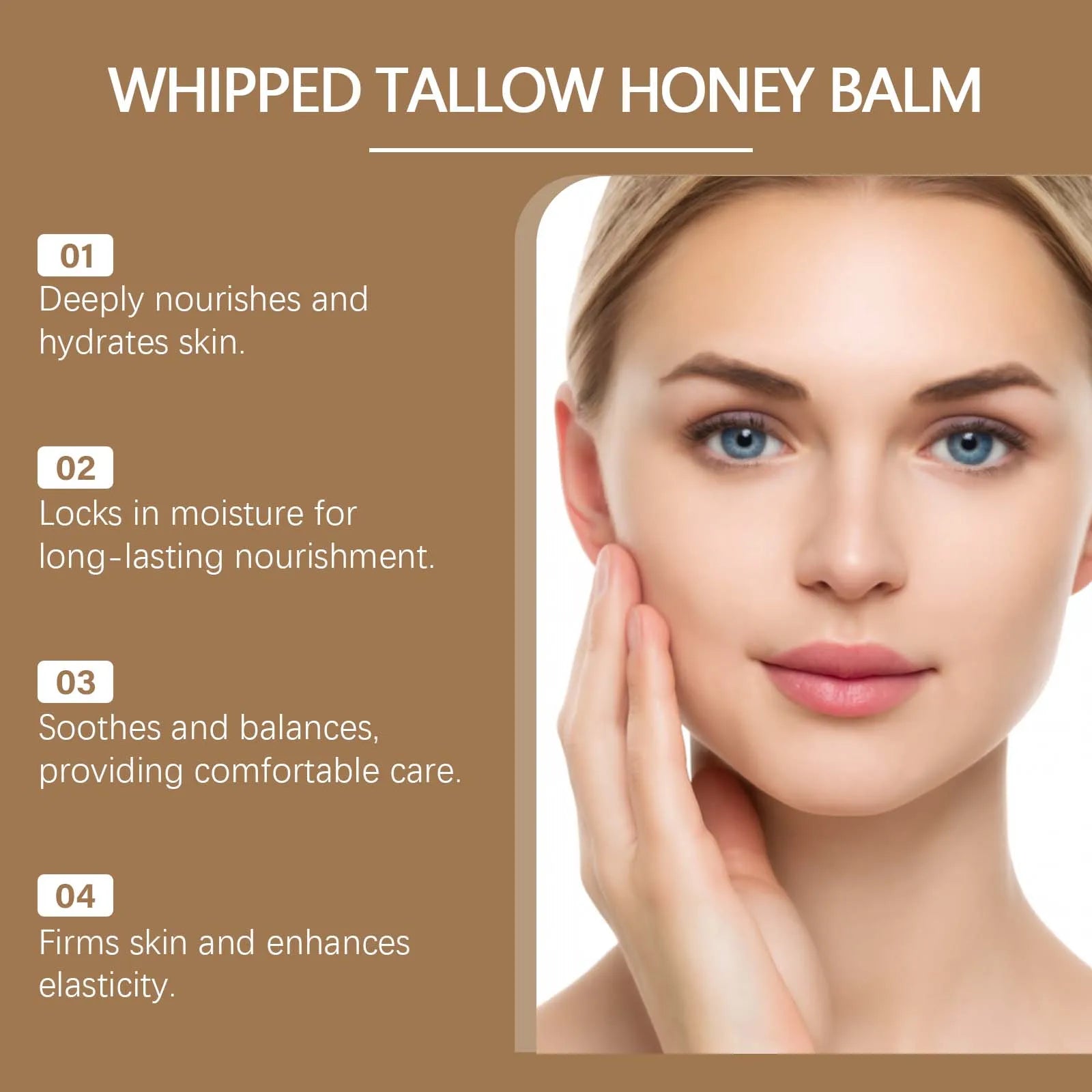 Tallow Honey Balm Nourishing Firming Repairing Dry Skin Moisturizing Non-Greasy Body Cream Lightweight Smooth & Silky Skin Care Oasis Select