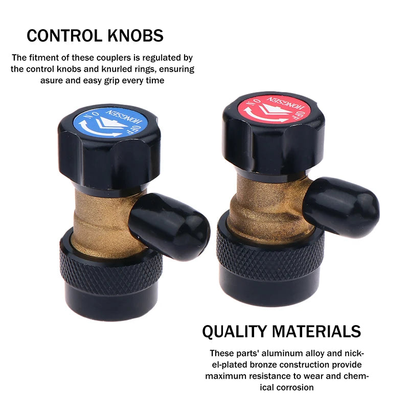 R134A Fluorinated Quick Connector Adapter Auto AC High/Low Refrigerantion Converter Accessories Oasis Select