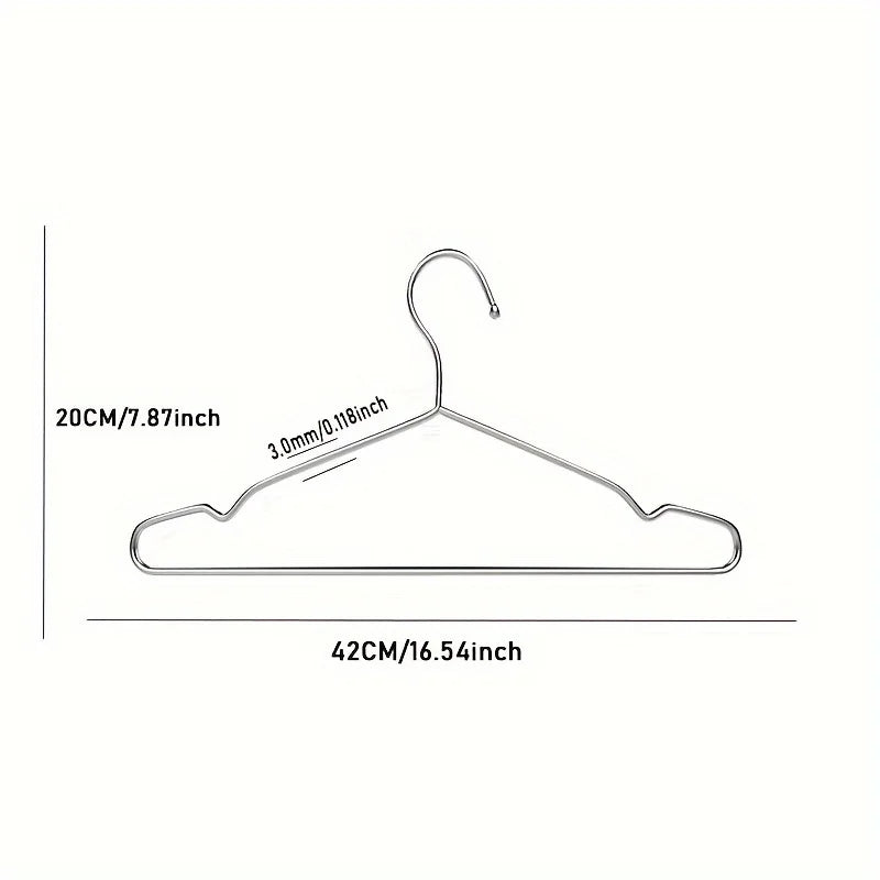 30/50PCS Heavy Duty Stainless Steel Hangers, 16.5 Inch Ultra Thin Space Saving Clothes Hangers, Polished Metal Wardrobe Hangers Oasis Select