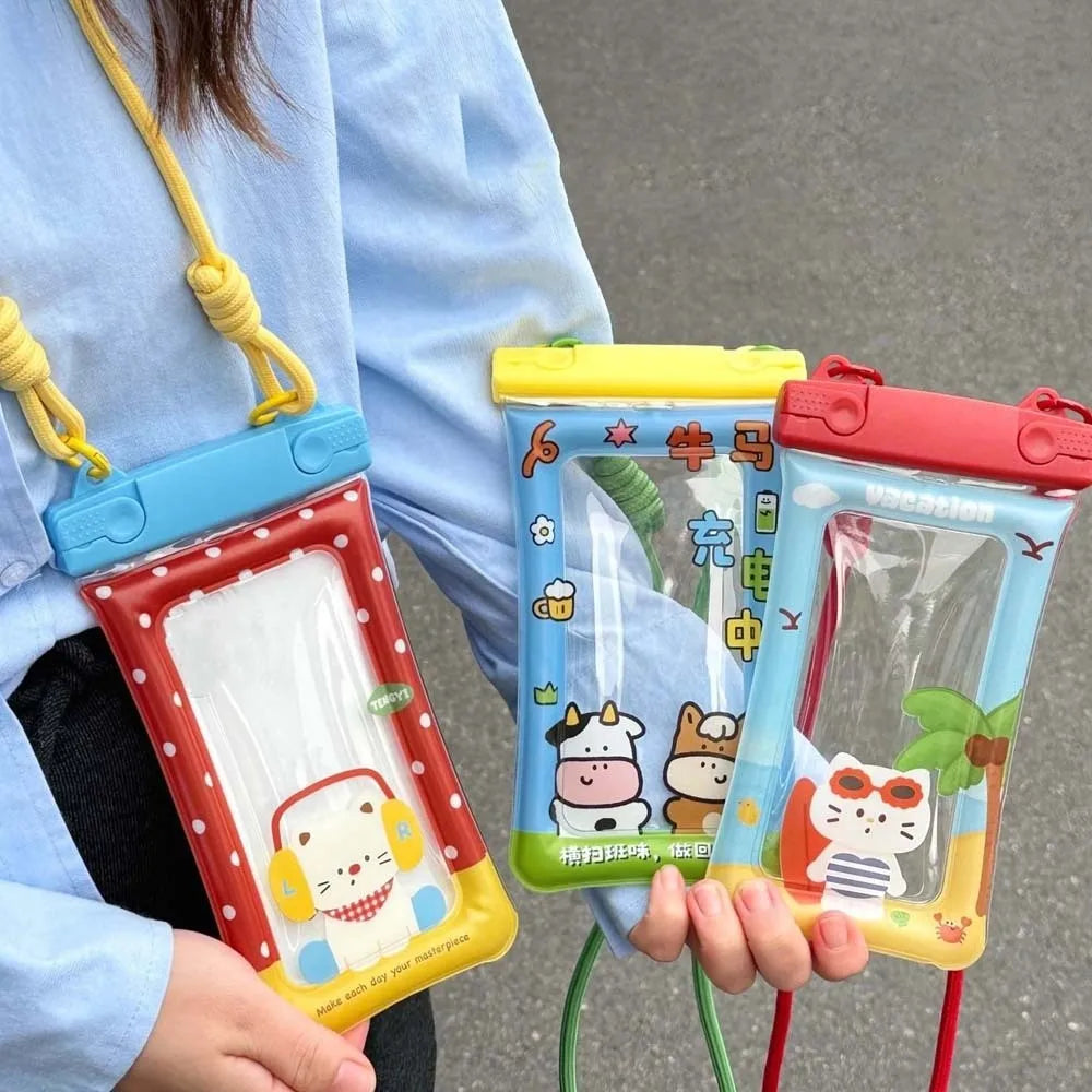 Adjustable Strap Waterproof Phone Pouch Lightweight Sealed Crossbody Dry Bag Large Capacity Solid Color PVC Storage Pack Oasis Select