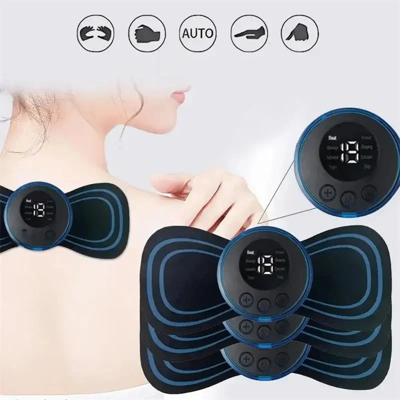 Muscle Electric Massager 2/3/4 Pcs EMS Neck Massage Machine 8 Modes 19 Levels of Strength Vibrater Instrument Treatment Oasis Select