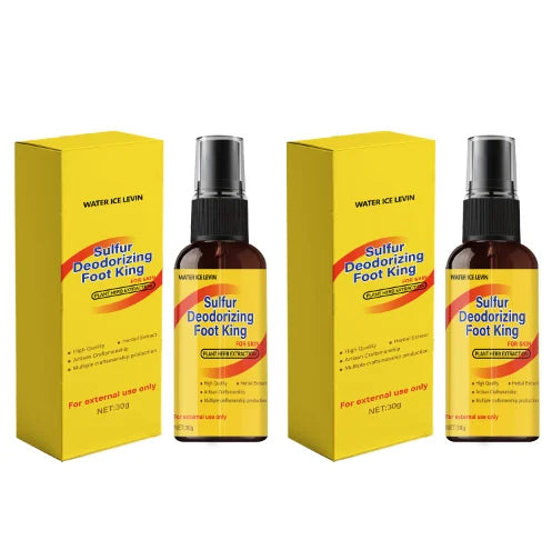 Sulfur Herbal Foot Spray – Odor Control & Moisturizing Foot Deodorant Spray Oasis Select BROWN 30g