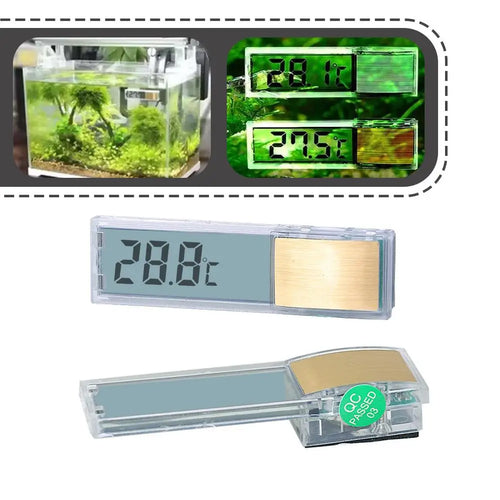 1pc Aquarium Thermometer 3D Digital LED Electronic Fish Tank Temperature Fish Turtle Temp Meter Aquarium Decoration Oasis Select