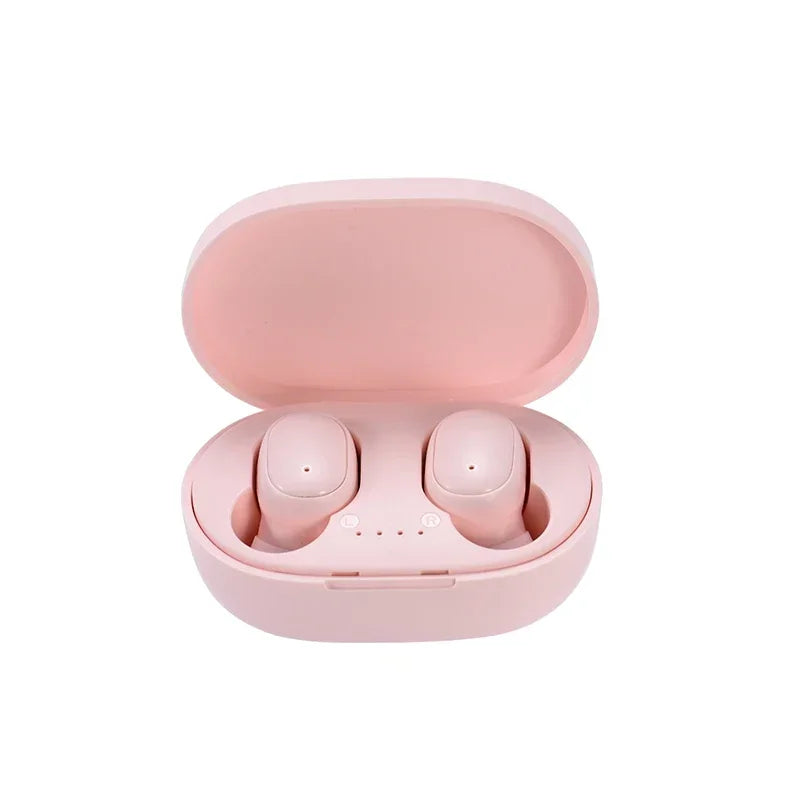 NEW A6S Wireless Headphones Fone Bluetooth Earphones Mini Earbuds with Mic Charging Gaming Headset Oasis Select Pink