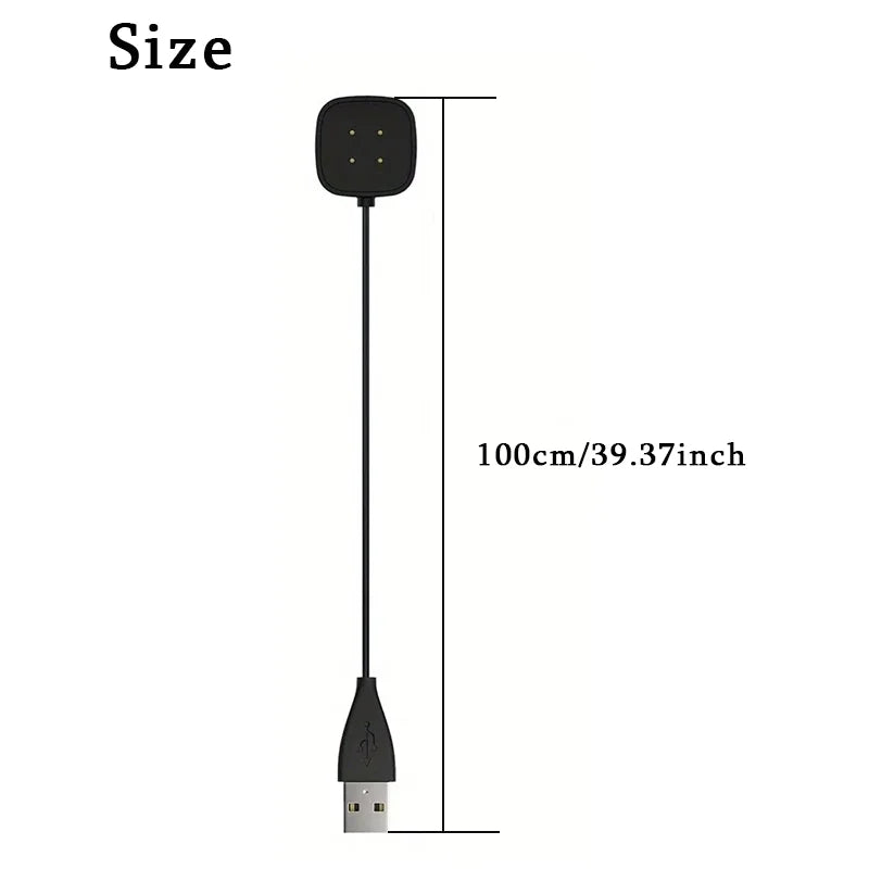 Magnetic USB Charger for Fitbit Versa 4, Versa 3, Sense & Sense 2 Smartwatch Charger Oasis Select