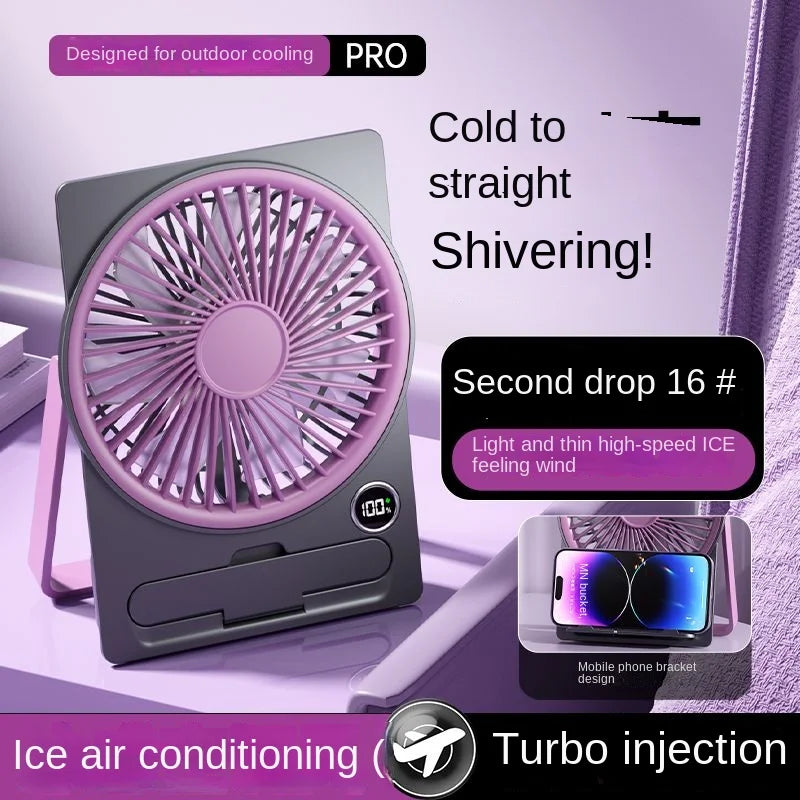 Ultra-Thin USB Rechargeable Desktop Mini Fan | 5-Speed KP-11