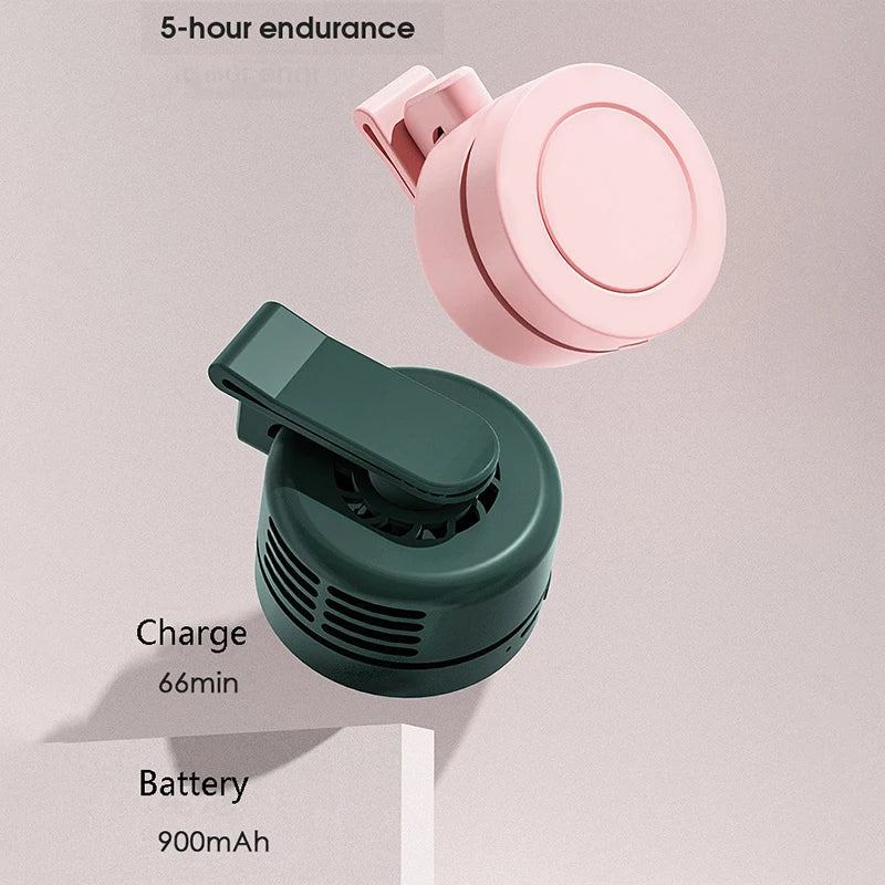 Clip-On Neck Fan | Portable USB Rechargeable Mini Desk Fan