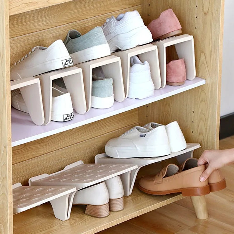 Household Shoe Rack Organizer Shoes Footwear Storage Stand Support Space Saving Cabinet Closet Holder Save Space Modern Bracket Oasis Select