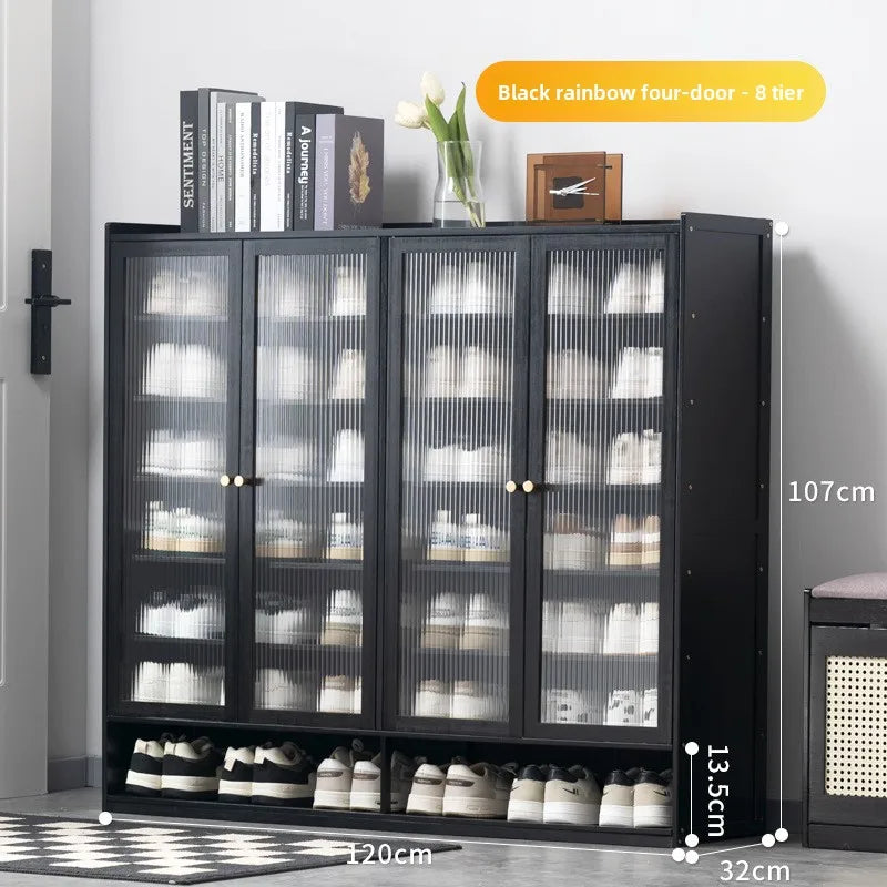 Shoe rack at the door of the household, storage artifact, space-saving simple interior, good-looking and dustproof dormitory Oasis Select Four doors and 8th