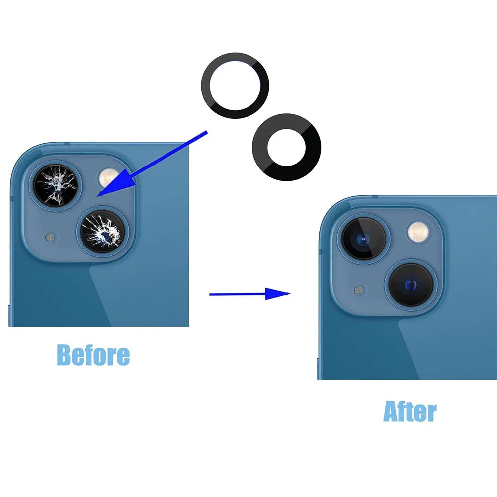 iPhone Rear Camera Glass Lens Replacement X–14 Pro Max + Tools