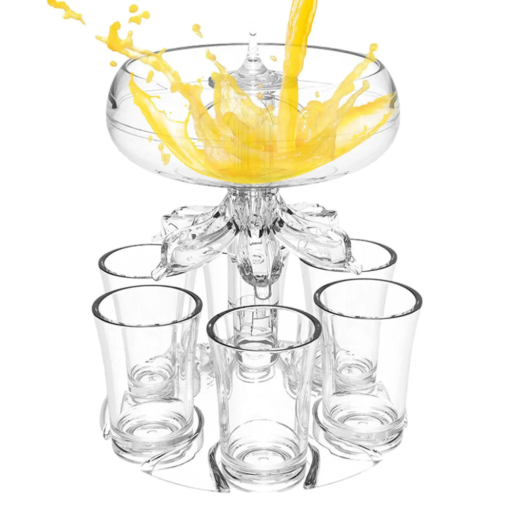 Shot Pourer Dispenser Shot Pourer Liquor Dispenser Cocktail Dispenser 6 Shots Party Drink Dispenser Shot Glass Holder Beverage Oasis Select
