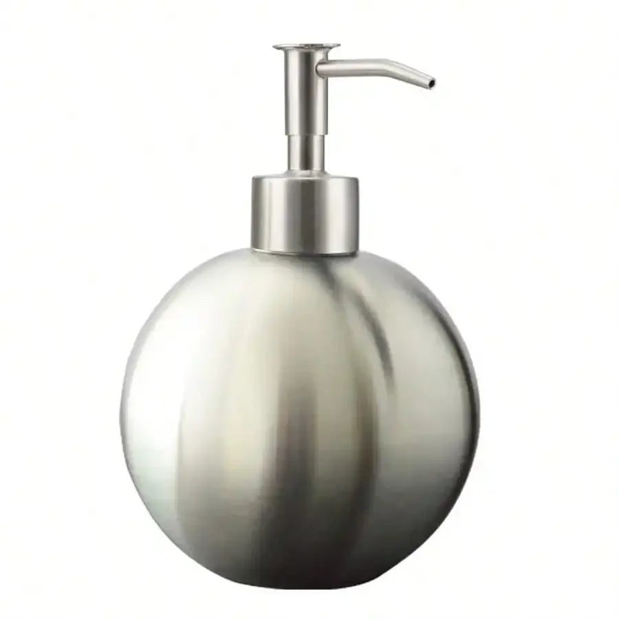 500ML Stainless Steel Spherical Liquid Soap Bottle Push Type Hand Sanitizer Dispenser Bottle Squeeze Bottle Shampoo Bottle Oasis Select