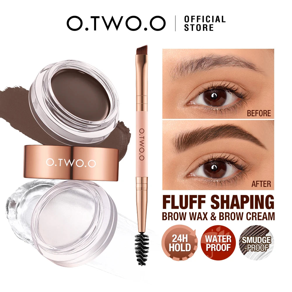 O.TWO.O 2-in-1 Eyebrow Pomade & Brow Gel Wax – Waterproof