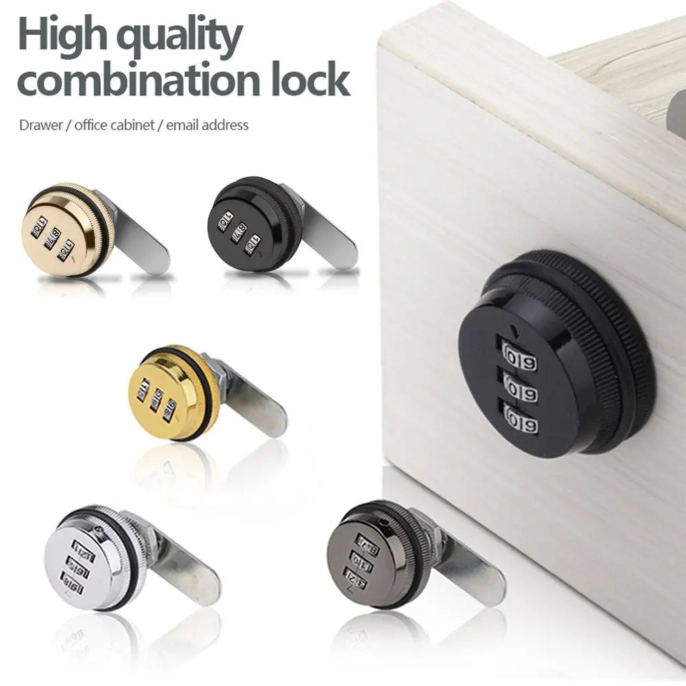 20mm Smart Cam Code Lock for Cabinet Door 3 Digit Combination Password Code Drawer Lock Box Lock Oasis Select