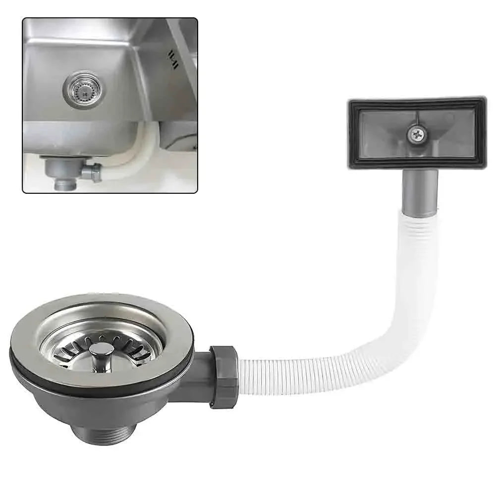 1Pack Sink Drain Fitting Strainer Basket Valve Stainless Steel & Overflow 114mm Household Supplies Bathroom Accessories Oasis Select