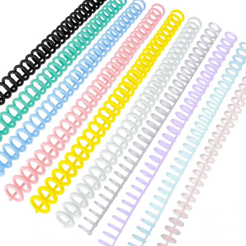 1-4pcs plastic 30-hole binder spine, can be cut, can hold up to 85 sheets of paper, DIY paper notebook album. Oasis Select