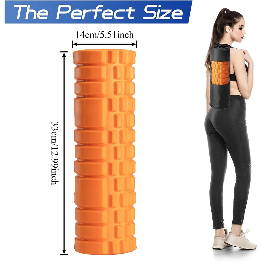 13" High-Density Foam Roller – Firm Smooth Surface for Deep Tissue Massage, Back Pain Relief & Yoga Pilates Core Workouts Oasis Select