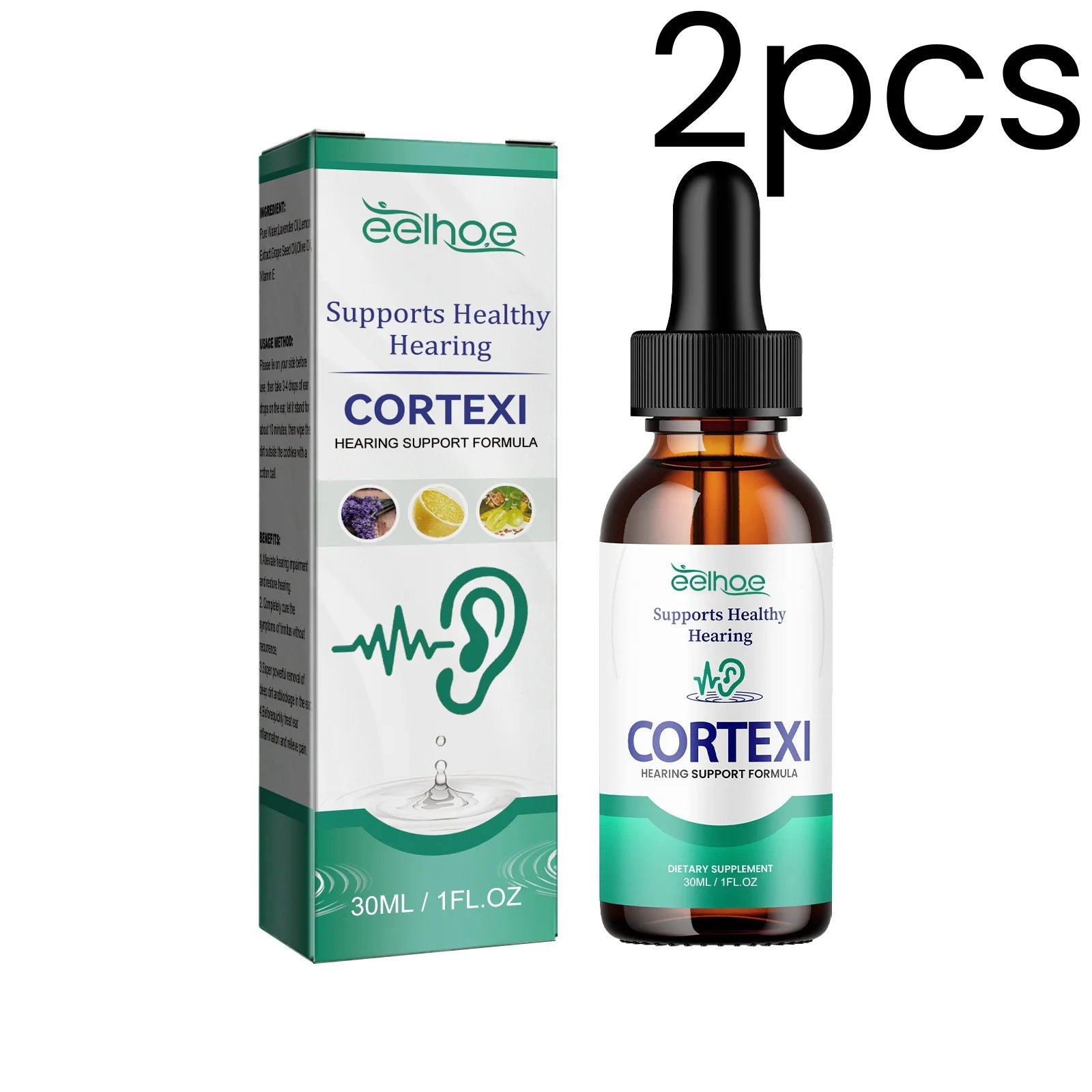 EELHOE Ear Care Drops – Earwax Removal & Tinnitus Relief 30ml Ear Care Drops Oasis Select 2pcs