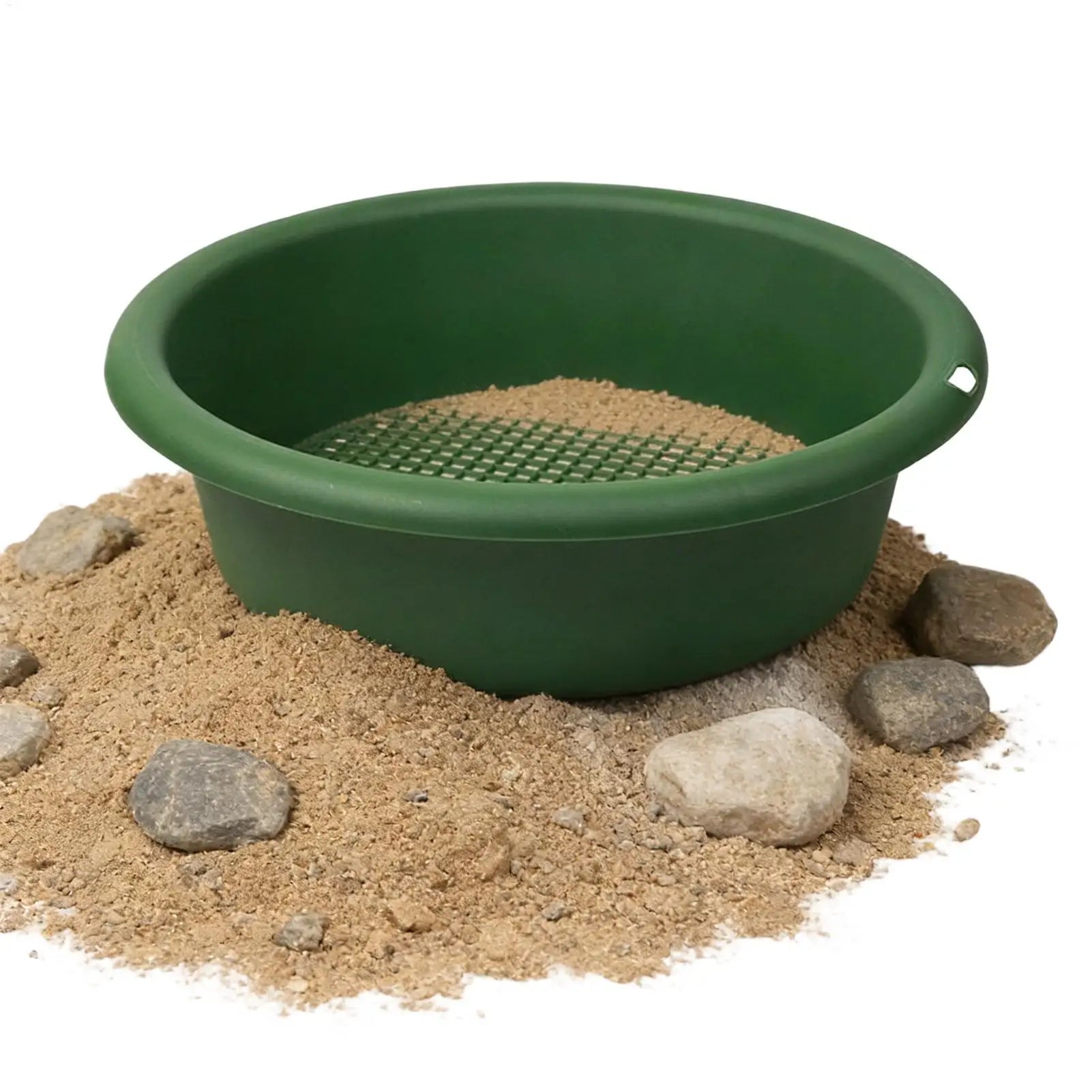 Sifting Pan Rustproof Pellet Sifter Mesh Screen Gold Prospecting Pan for Prospecting Mining Gardening Potted Plants Soil Dirt Oasis Select