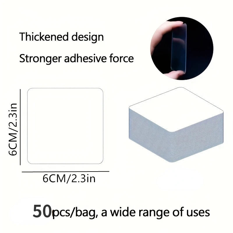 30/50PCS Heavy Duty Double Sided Adhesive Tape, Instantly Mount Pictures Carpets, Reusable No-Nail Strong Adhesive, Adhesivos Oasis Select