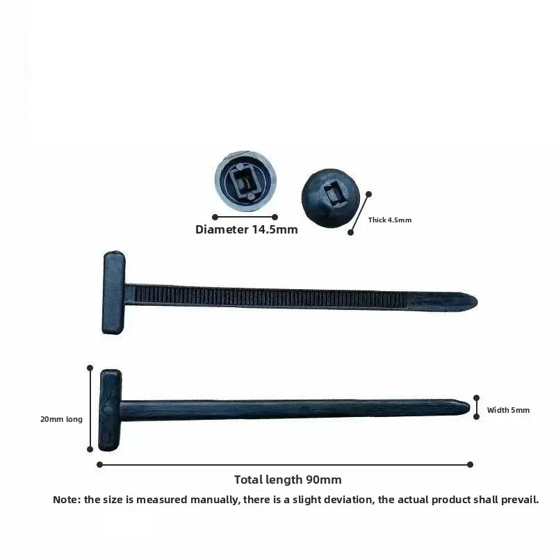 Car Nylon Cable Tie Buckles Universal Heavy Duty Self-Locking Zip Ties Holder with Pin Button Fasteners Car UV Resistant Ties Oasis Select