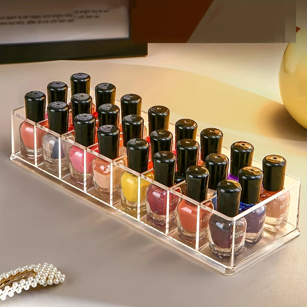 Acrylic Nail Polish Organizer,Clear Display Rack, Cosmetic Storage Rack,Nail Studio Props,Durable and Easy to Clean Oasis Select 1pc