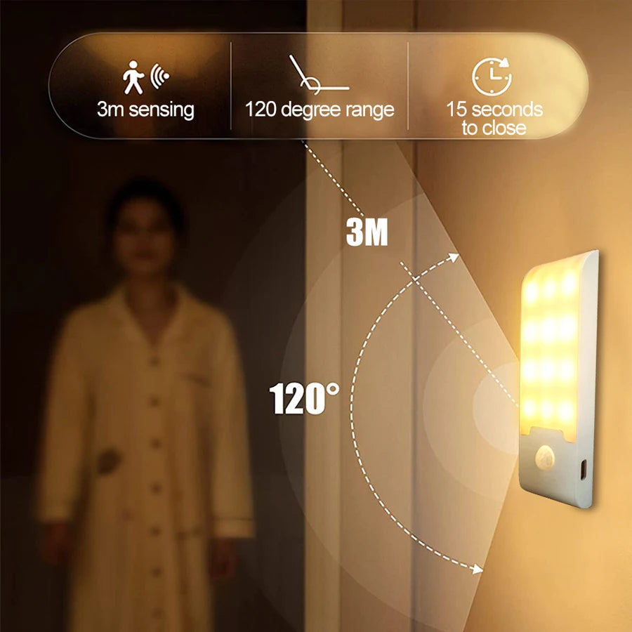 Motion Sensor LED Night Light – Rechargeable Wireless Cabinet Lamp LED Night Light Oasis Select