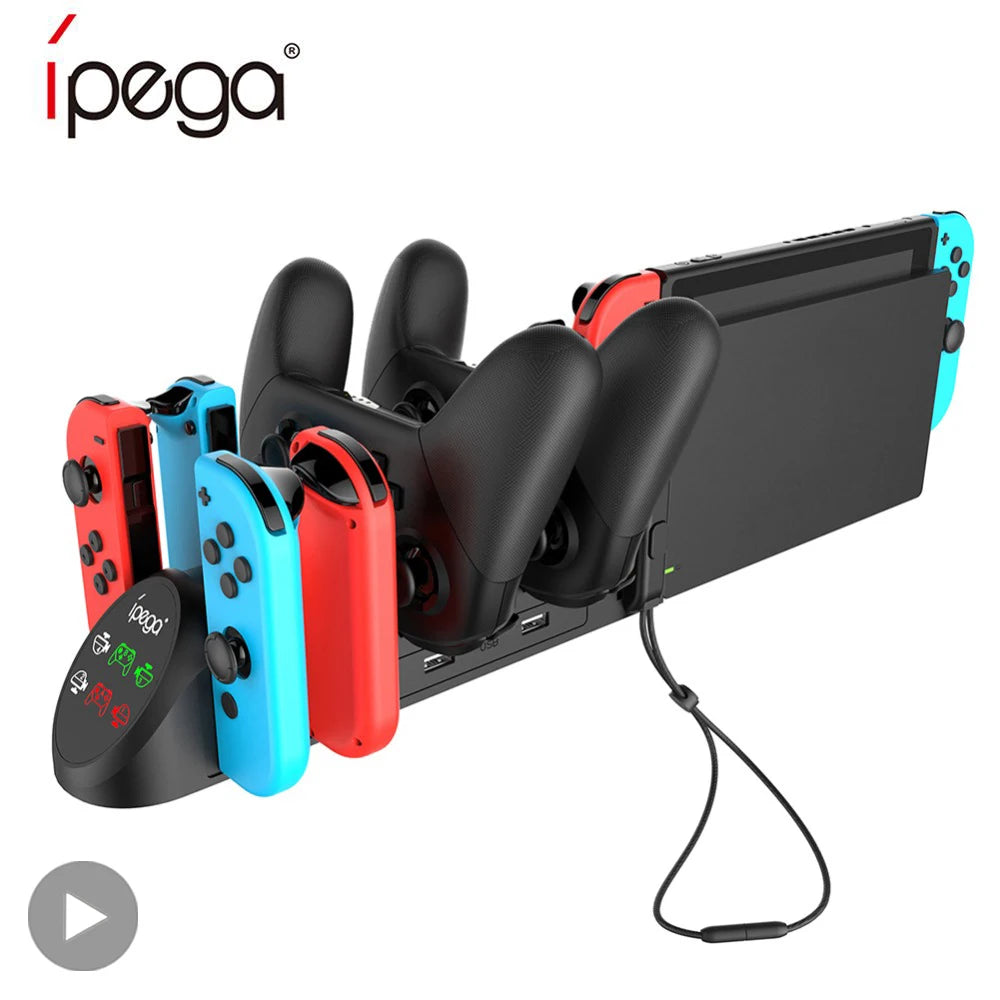 iPega 6-in-1 Nintendo Switch Joy-Con Charging Dock Stand