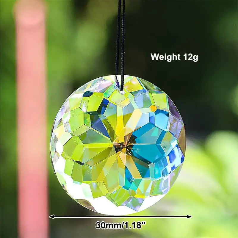 1/2/5PCS 30mm Clear Crystal Glass Prism Hanging Rainbow Maker Suncatcher Home Decoration Oasis Select 1pcs