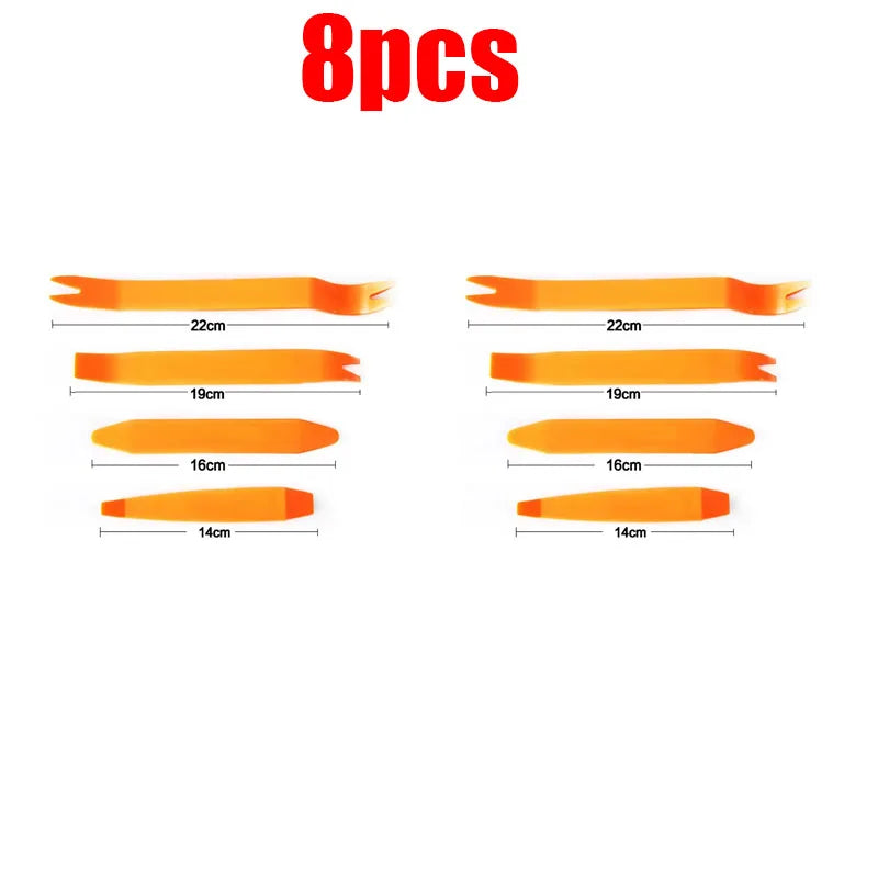 4/8/12/24pcs Universal Plastic Trim Removal Tool Kit Non-Scratch Pry Tools For Car Interior Panel Door Clips Dash Disassembly Oasis Select 8pcs