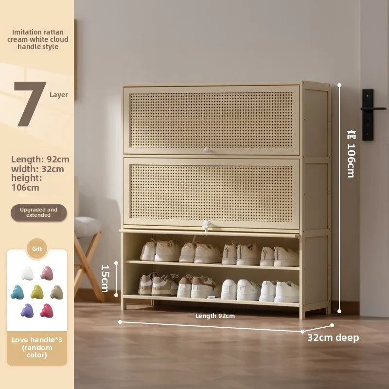 Cabinet Household Door Against Wall Large Capacity Entrance
