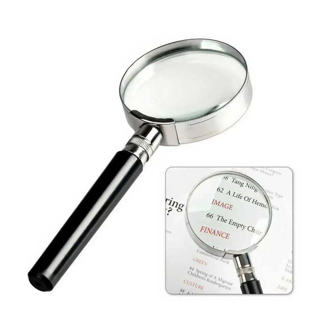 10X Handheld Magnifying Glass – Clear Lens & Non-Slip Handle