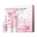 LAIKOU Japanese Sakura Hydrating Brightening 4PCS Skincare Set For All Skin Types Cleanser Serum Eye Cream Face Cream Oasis Select Four-piece set