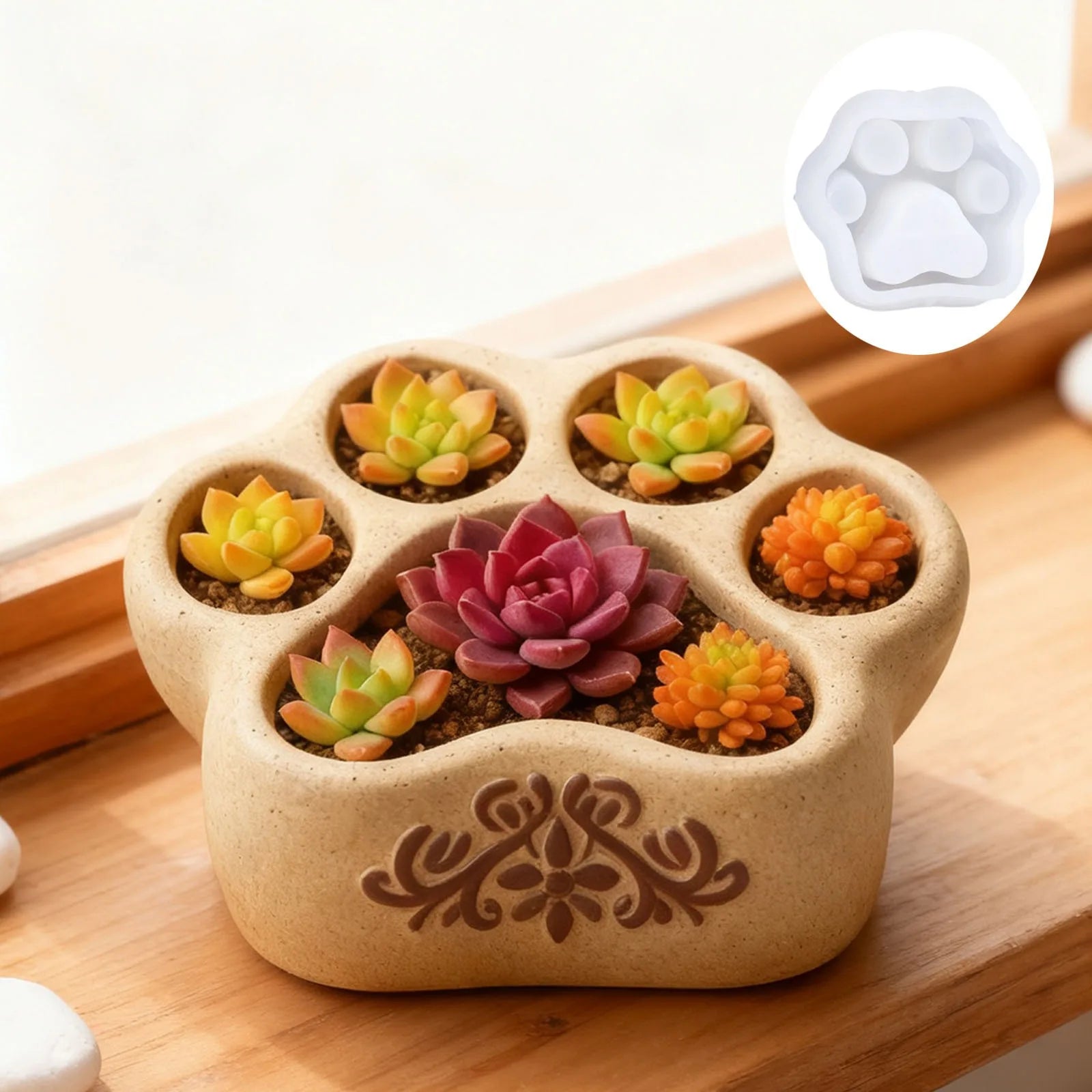 Cat Claw Flower Pot Candle Silicone Mold, Candle Jar Silicone Jewelry Box Mold, Art Casting Container Jewelry Box Storage Box Oasis Select