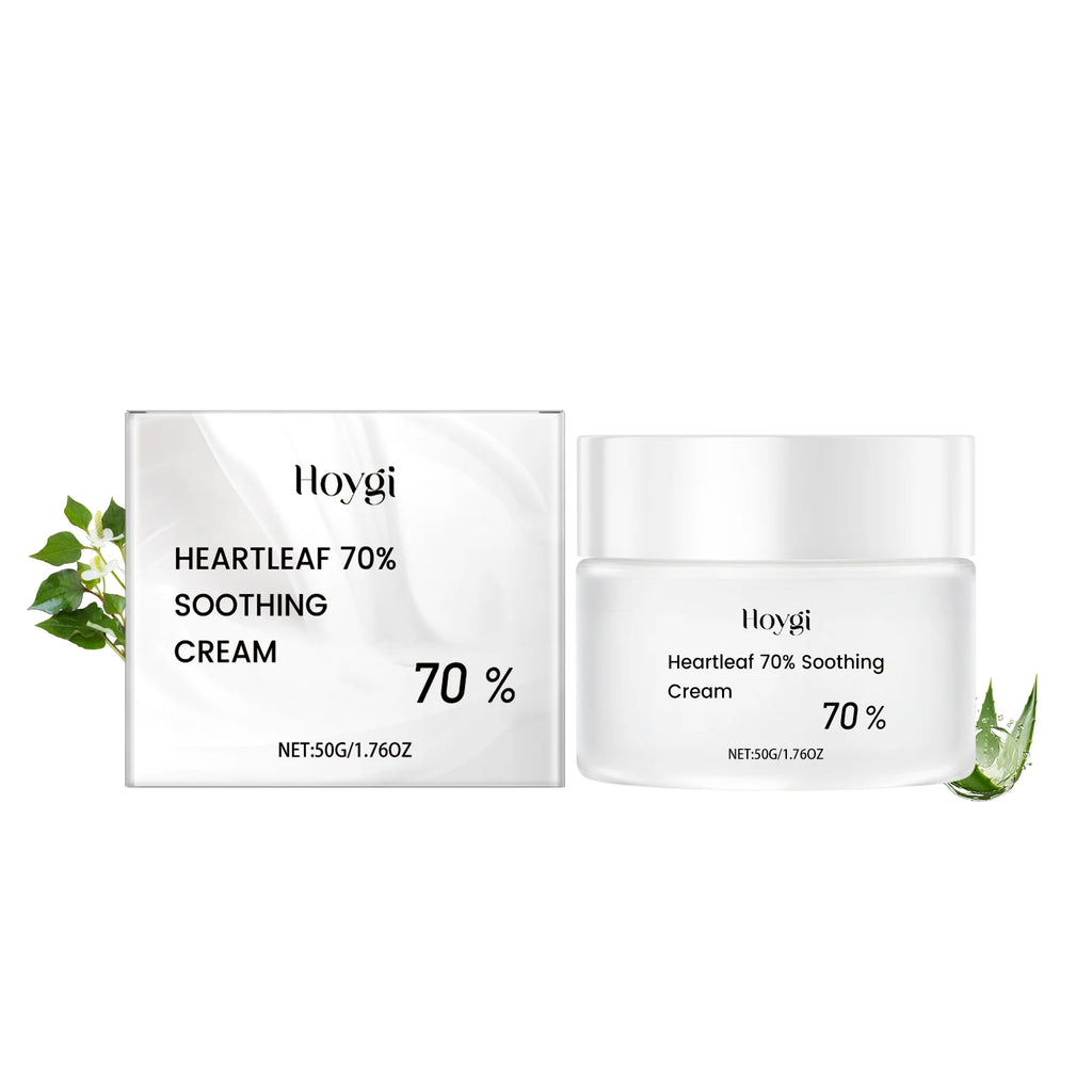 Heartleaf 70% Soothing Cream – Ceramide & Aloe Moisturizer Facial Soothing Cream Oasis Select 50g Boxed