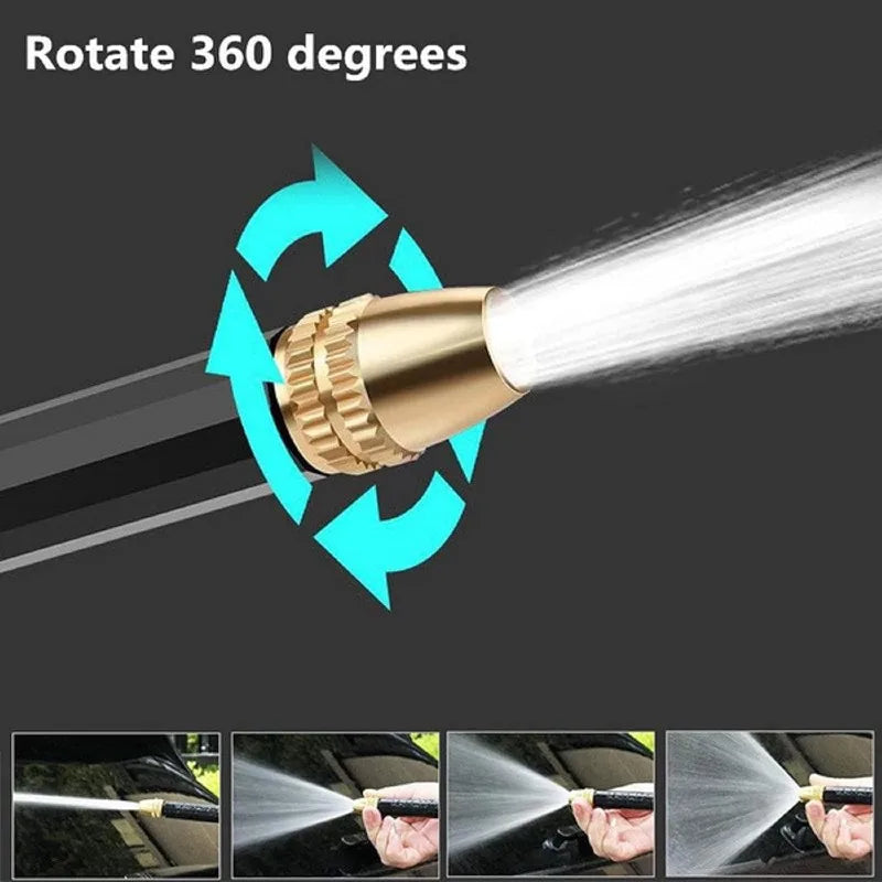 Automobile High-pressure Car Wash Water Gun New Copper-plated Nozzle Thickened Long Rod Family Car Dual-purpose Tool Oasis Select