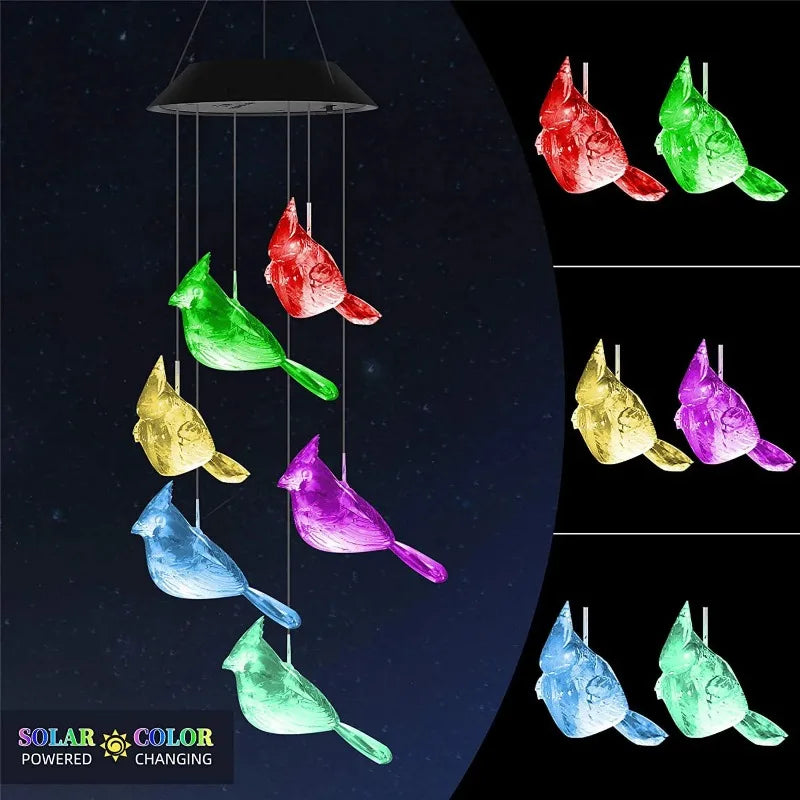 Solar Powered Wind Chime Garden Lights -Outdoor Solar Stake Lights for Yard, Landscape Decoration, Auto on/Off, Waterproof, IP65 Oasis Select