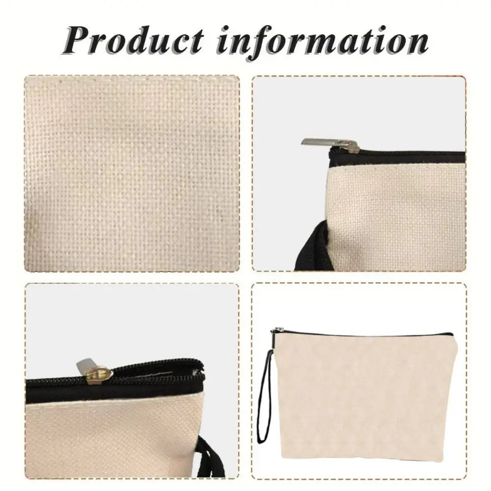 Portable Soft Travel Makeup Bags Canvas Water Proof Lipstick Bag Multifunctional Printing Charger Storage Bag Home Oasis Select