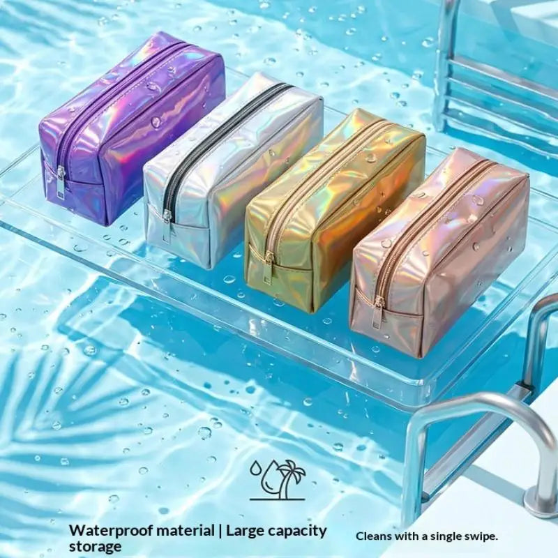 Holographic Laser Cosmetic Bag | Waterproof Travel Makeup Organizer Travel Cosmetic Bag Oasis Select