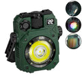 3600MaH Rechargeable Work Light Super Bright COB Flashlight with Magnetic Portable Outdoor Camping Lamp Stepless Dimming Torch Oasis Select Green 1PC