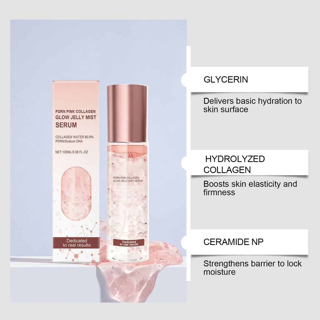 Jelly Mist Serum Brightening Firming Hydrating Face Spray Smoothing Facial Hyaluronic Acid Collagen Moisturizing Skincare Set Oasis Select