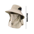 1PC Summer Sun Hats UV Protection Outdoor Hunting Fishing Cap For Men Women Hiking Camping Visor Bucket Hat Neck Flap Fisherman Oasis Select Khaki