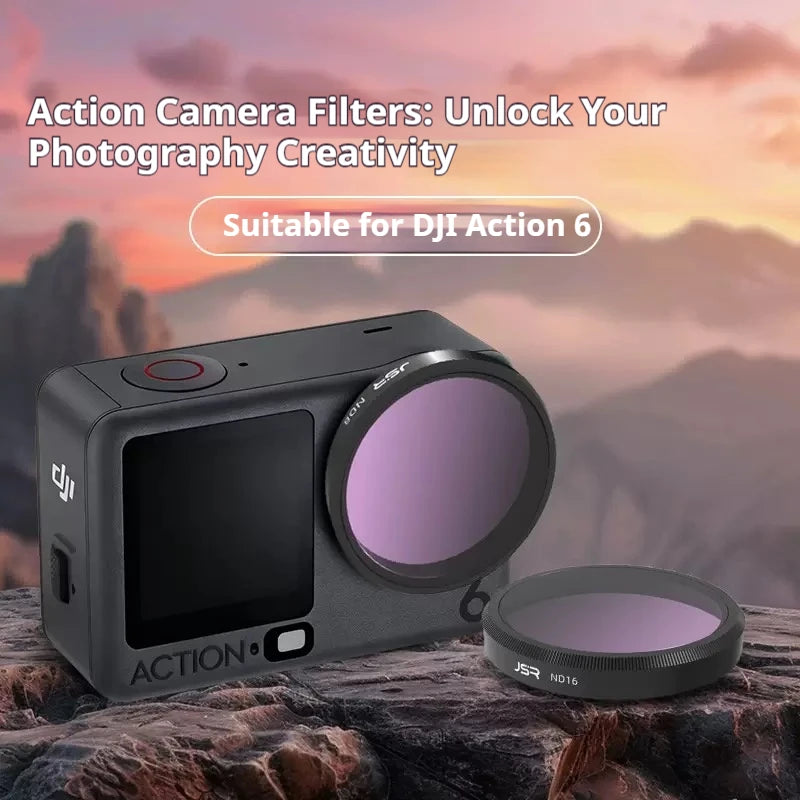 JSR DJI Osmo Action 6 UV CPL ND Lens Filter Set | HD Glass