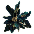 Glitter Artificial Christmas Cloth Flowers | Tree & Home Décor Artificial Christmas Flower Oasis Select Deep Green