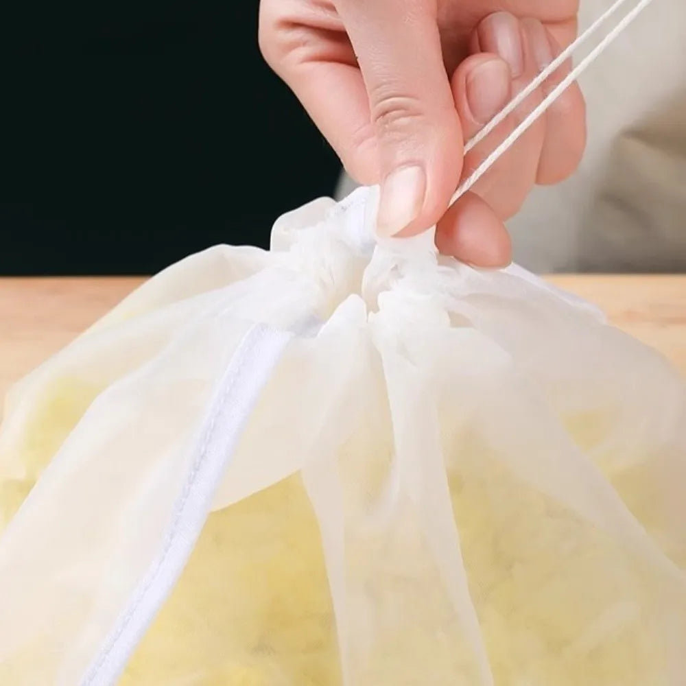 New Bowl Shape Cheese Cloth Bag with Closed Edges Reusable Mesh Bag Fine Mesh Cheesecloth Bags Cooking Tool Oasis Select