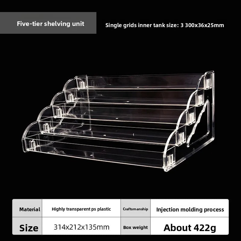 Transparent Multi-Layer Cosmetics Display Stand & Storage Rack