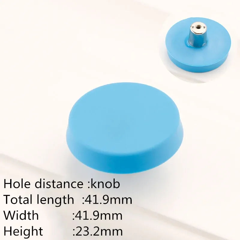 Children Room Rubber Cabinet Knobs and Handles Wardrobe Door Drawer Pulls Cute Star White Cloud Furniture Handle Oasis Select round blue