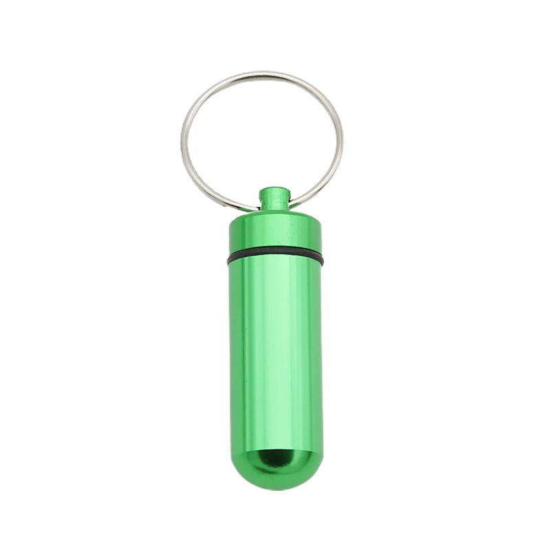 EDC Waterproof Capsule Keychain Case – Aluminum Pill & Gear Pod