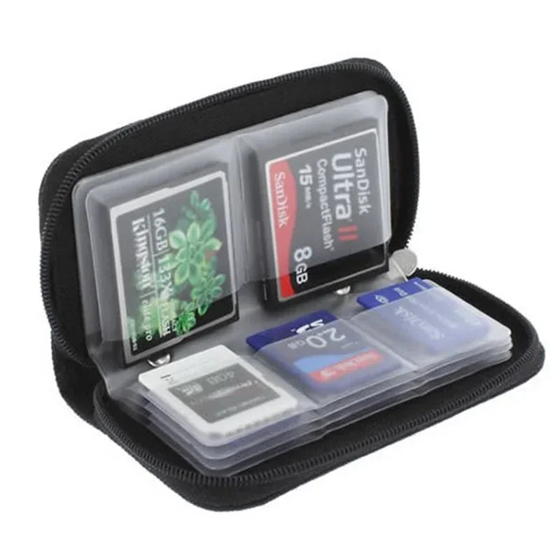 1PC Memory Card Storage Bag Carrying Case Holder Wallet 22 Slot For CF/SD/ /SDHC/MS/DS Memory Card Box Bank Card Box Card Bag Oasis Select