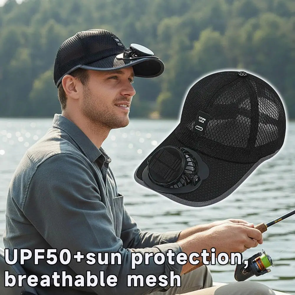 Summer Breathable Mesh Cap Solar Fan Cap Outdoor Leisure Sun Shading And Sun Protection Baseball Cap New USB Fan Cap Oasis Select